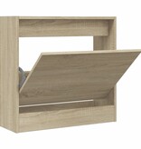 vidaXL Schoenenkast 60x21x57 cm bewerkt hout sonoma eikenkleurig