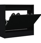 VidaXL Schoenenkast 60x21x57 cm bewerkt hout zwart