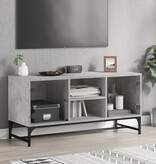 VidaXL Tv-meubel met glazen deuren 102x37x50 cm betongrijs