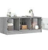 VidaXL Salontafel met glazen deuren 102x50x42 cm grijs sonoma eiken