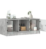 VidaXL Salontafel met glazen deuren 102x50x42 cm betongrijs