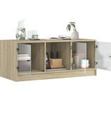 VidaXL Salontafel met glazen deuren 102x50x42 cm sonoma eikenkleurig