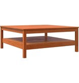 VidaXL Salontafel 100x100x40 cm massief grenenhout wasbruin