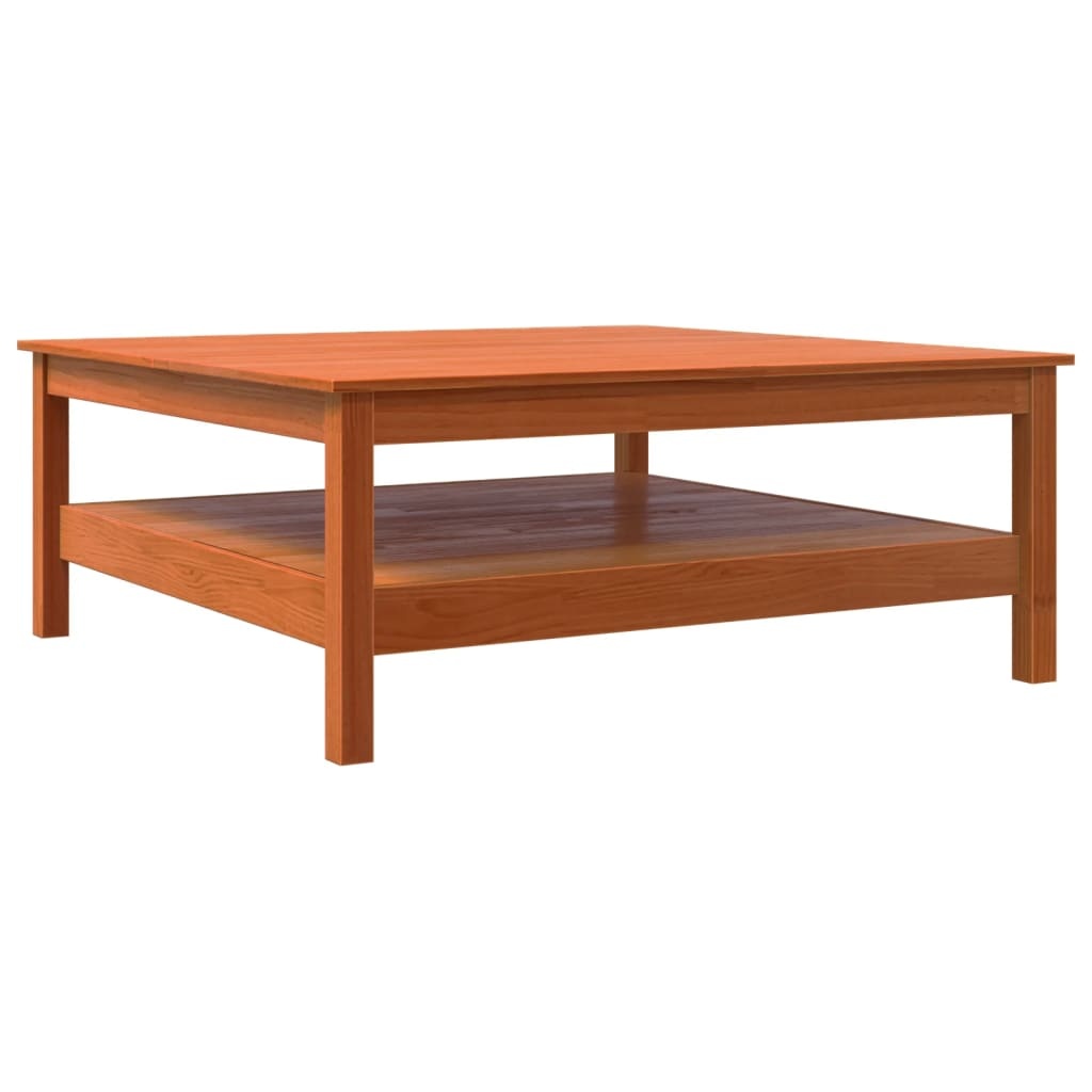 VidaXL Salontafel 100x100x40 cm massief grenenhout wasbruin