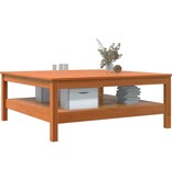 VidaXL Salontafel 100x100x40 cm massief grenenhout wasbruin