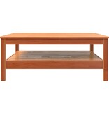 VidaXL Salontafel 100x100x40 cm massief grenenhout wasbruin