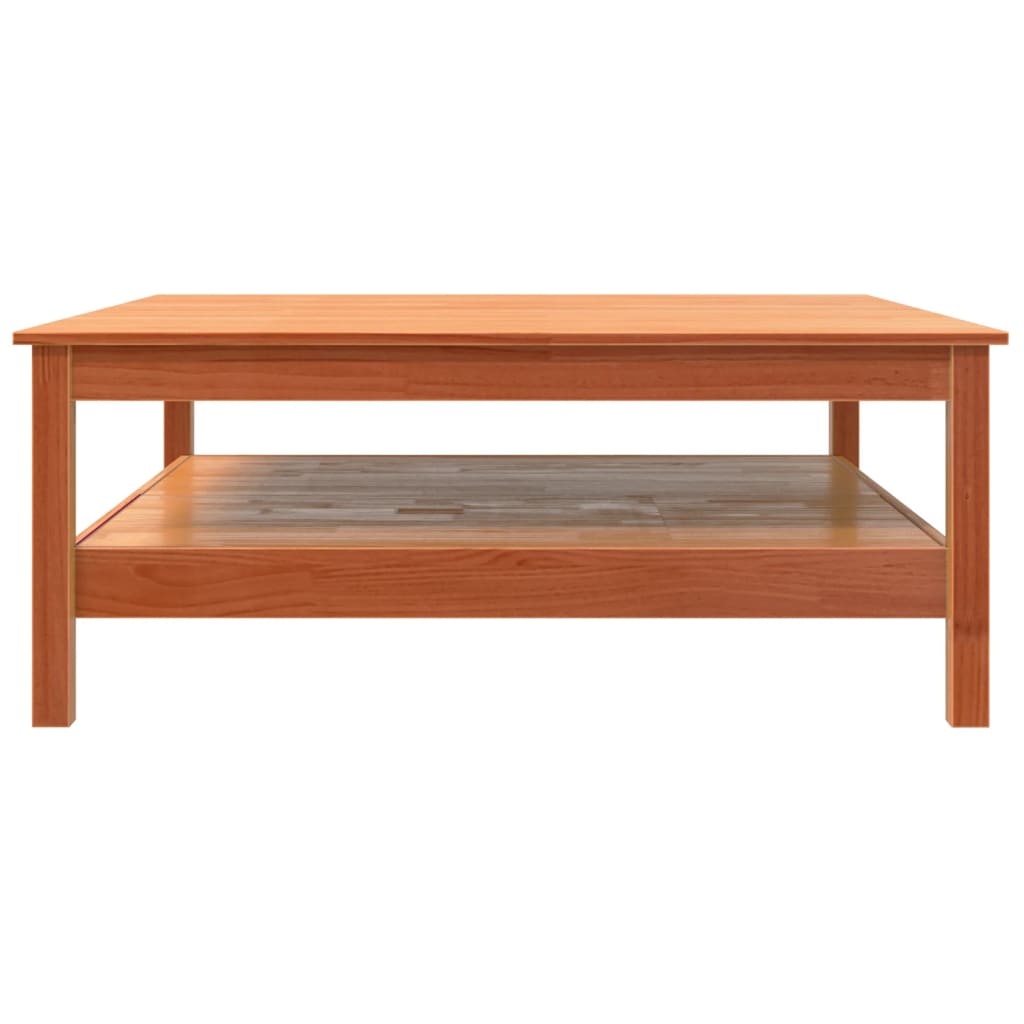 VidaXL Salontafel 100x100x40 cm massief grenenhout wasbruin