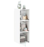 VidaXL Wandkast met glazen deuren 35x37x100 cm wit