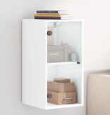 VidaXL Wandkast met glazen deuren 35x37x68,5 cm wit