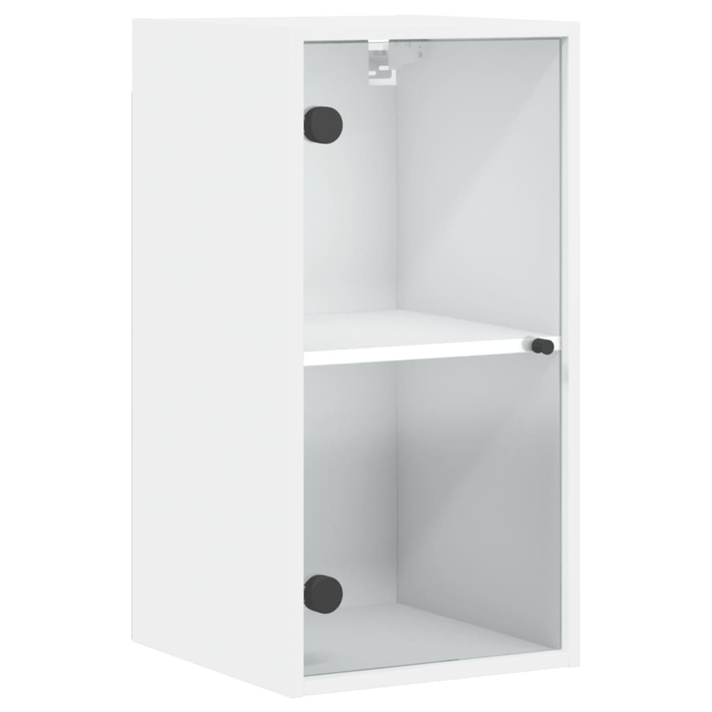 vidaXL Wandkast met glazen deuren 35x37x68,5 cm wit