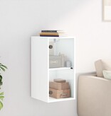 VidaXL Wandkast met glazen deuren 35x37x68,5 cm wit