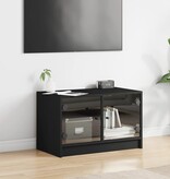 VidaXL Tv-meubel met glazen deuren 68x37x42 cm zwart