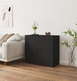 VidaXL Dressoir 80x33x70 cm bewerkt hout zwart