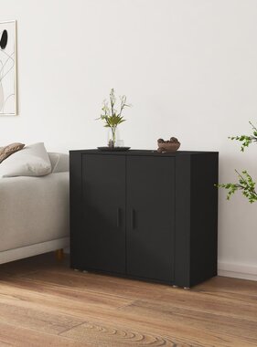 VidaXL Dressoir 80x33x70 cm bewerkt hout zwart
