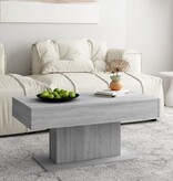 VidaXL Salontafel 96x50x45 cm bewerkt hout grijs sonoma eikenkleurig