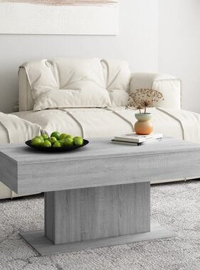 VidaXL Salontafel 96x50x45 cm bewerkt hout grijs sonoma eikenkleurig