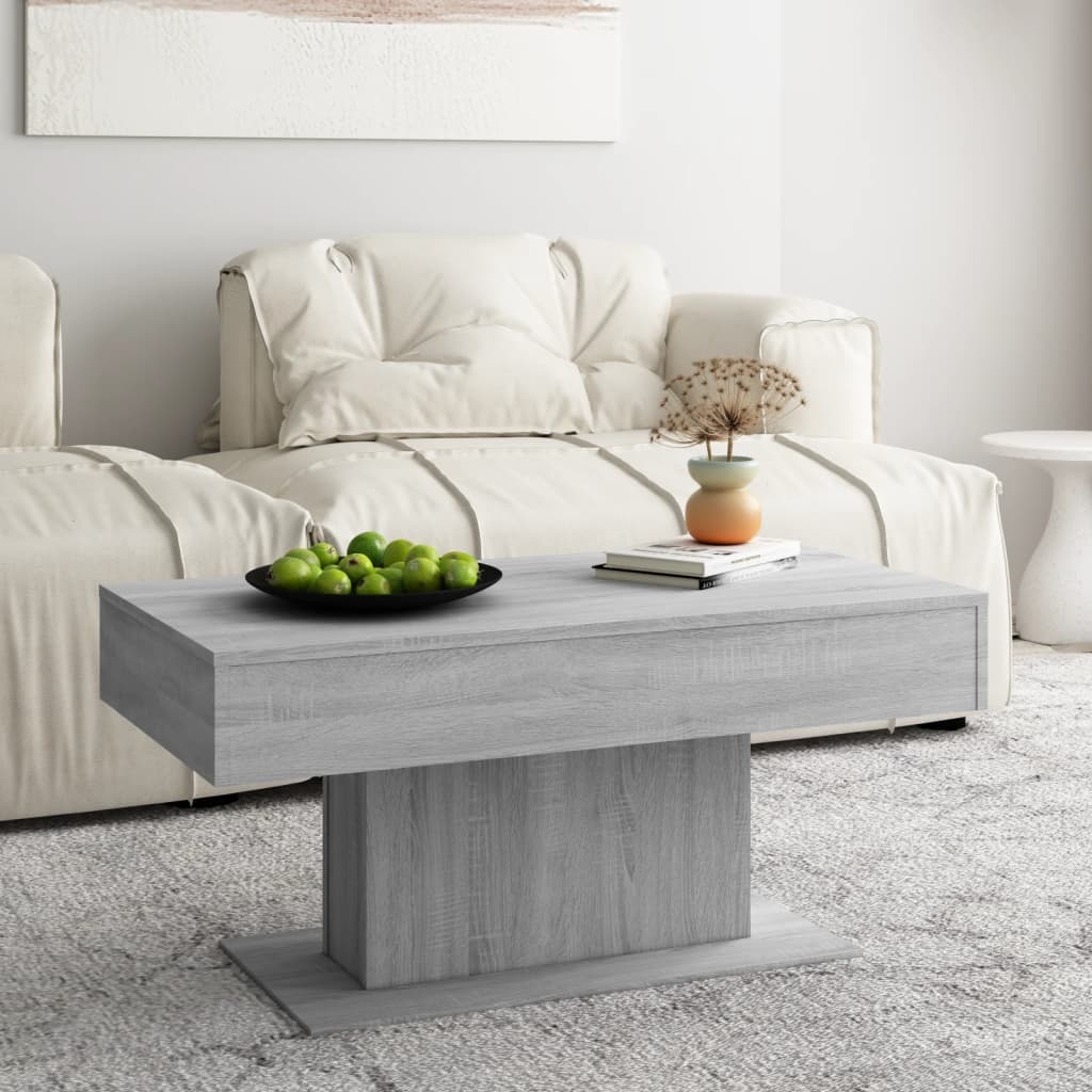 VidaXL Salontafel 96x50x45 cm bewerkt hout grijs sonoma eikenkleurig