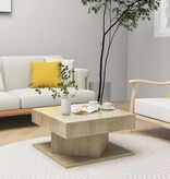 VidaXL Salontafel 57x57x30 cm spaanplaat sonoma eikenkleurig