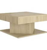 VidaXL Salontafel 57x57x30 cm spaanplaat sonoma eikenkleurig