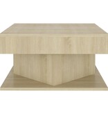 VidaXL Salontafel 57x57x30 cm spaanplaat sonoma eikenkleurig