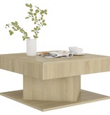 VidaXL Salontafel 57x57x30 cm spaanplaat sonoma eikenkleurig