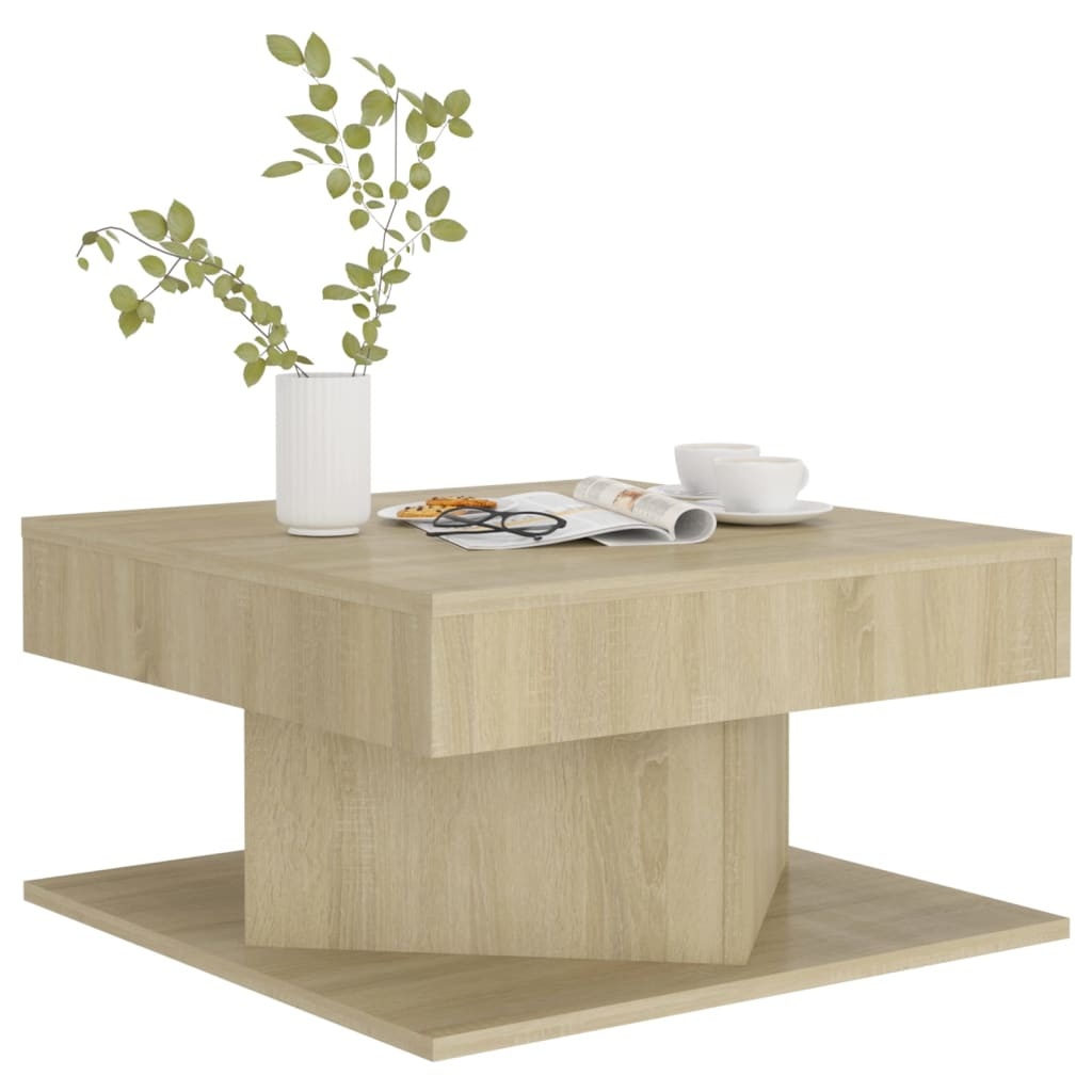 VidaXL Salontafel 57x57x30 cm spaanplaat sonoma eikenkleurig