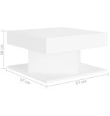 VidaXL Salontafel 57x57x30 cm spaanplaat wit