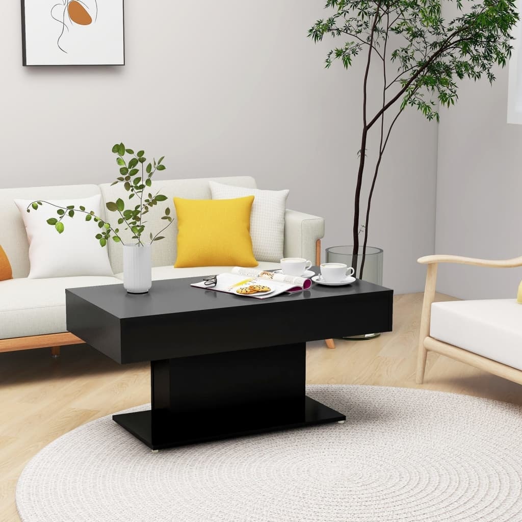 VidaXL Salontafel 96x50x45 cm spaanplaat zwart