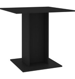 vidaXL Eettafel 80x80x75 cm spaanplaat zwart