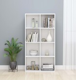 VidaXL Boekenkast/dressoir 66x30x130 cm bewerkt hout hoogglans wit