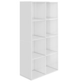 VidaXL Boekenkast/dressoir 66x30x130 cm bewerkt hout hoogglans wit