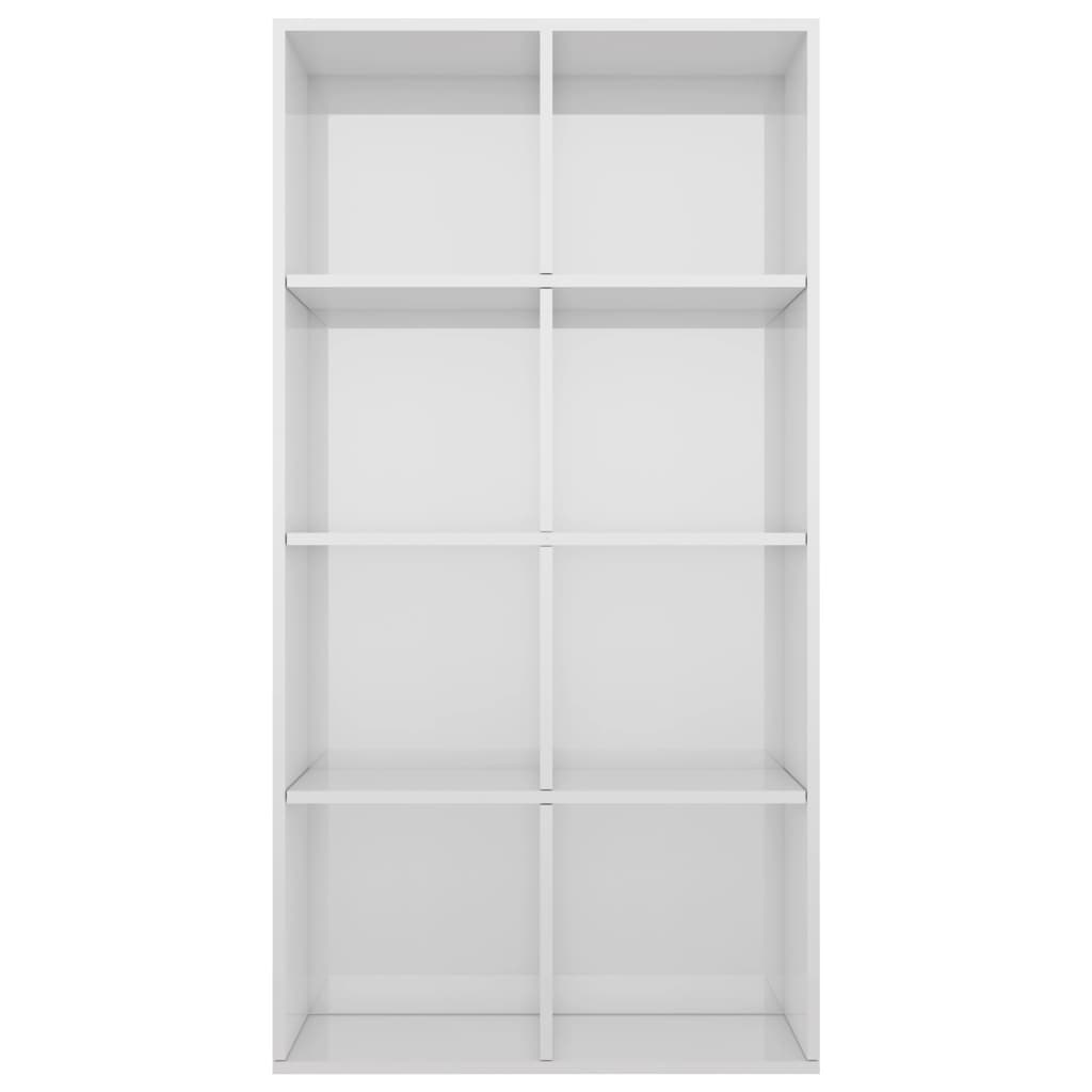 VidaXL Boekenkast/dressoir 66x30x130 cm bewerkt hout hoogglans wit