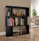 VidaXL Boekenkast/kamerscherm 80x24x96 cm bewerkt hout zwart