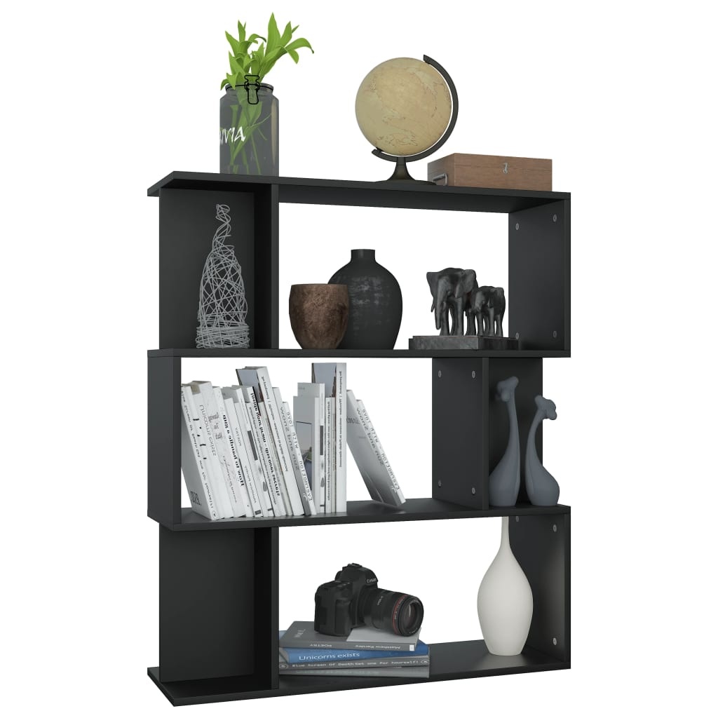 VidaXL Boekenkast/kamerscherm 80x24x96 cm bewerkt hout zwart