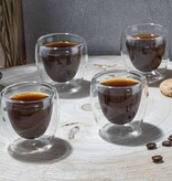 vidaXL Espressokopjes dubbelwandig 4 st 80 ml transparant