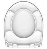 vidaXL Toiletbril met soft-close quick-release hoogglans ROUND DIPS