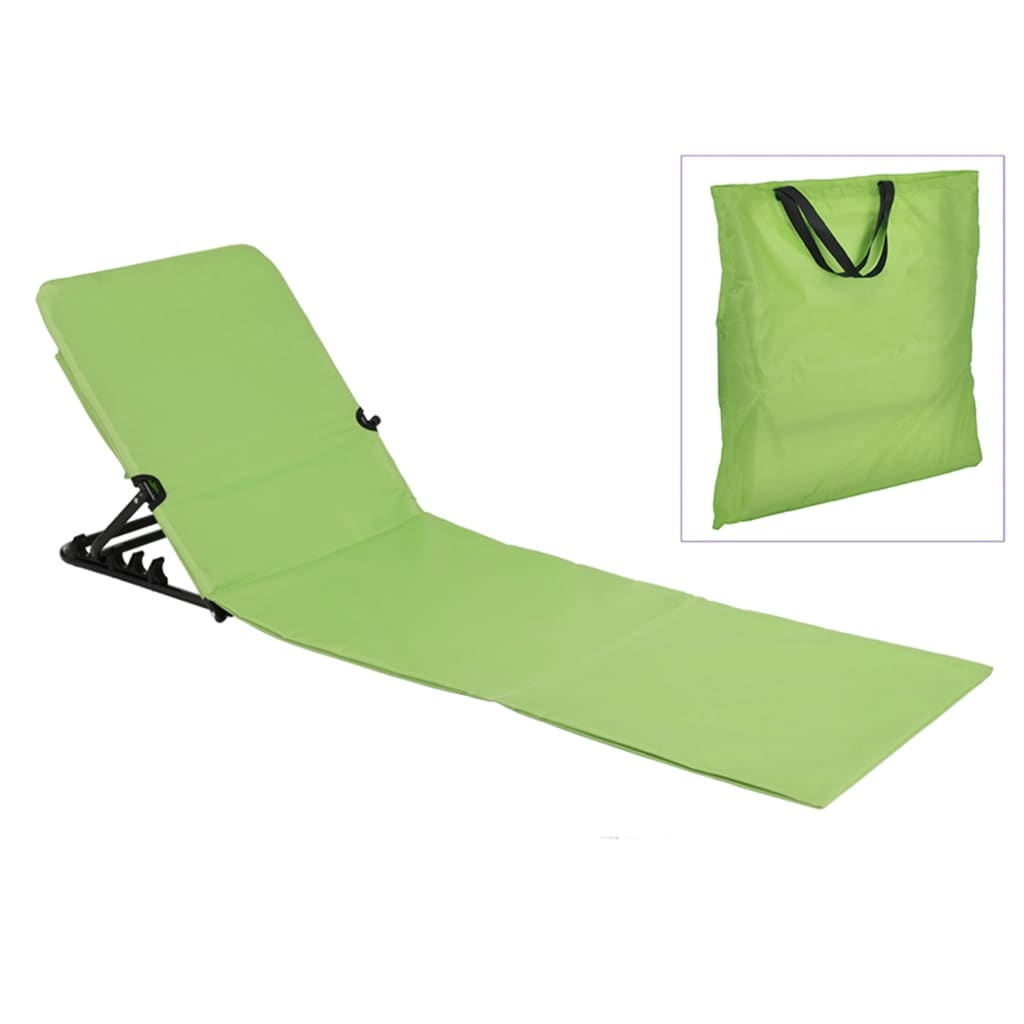 vidaXL Strandmat stoel opvouwbaar PVC groen