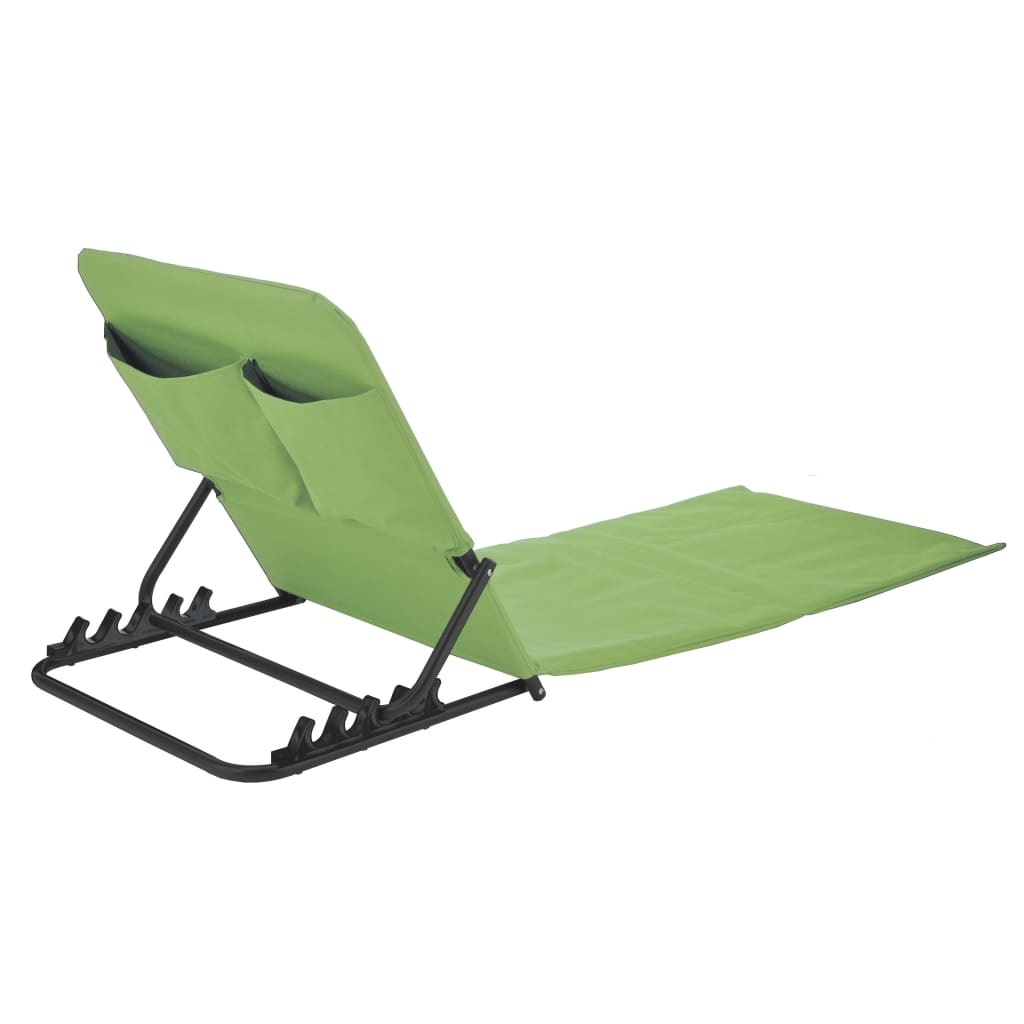 vidaXL Strandmat stoel opvouwbaar PVC groen