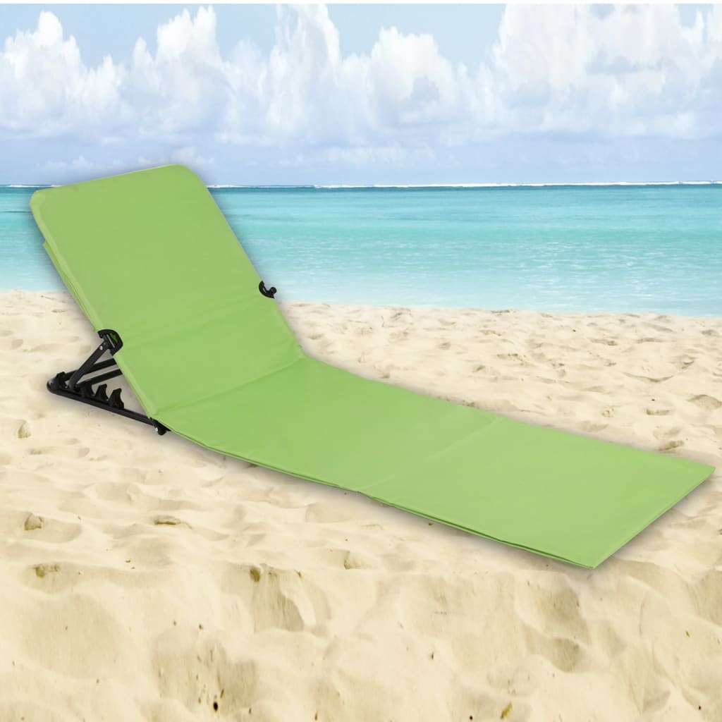 vidaXL Strandmat stoel opvouwbaar PVC groen