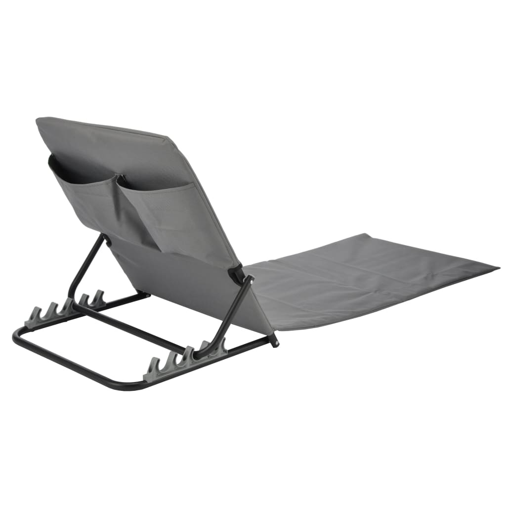 vidaXL Strandmat stoel opvouwbaar PVC grijs