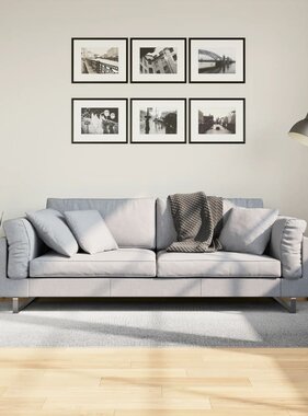 vidaXL Vloerkleed IZA laagpolig Scandinavisch 100x200 cm grijs