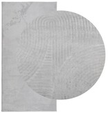 vidaXL Vloerkleed IZA laagpolig Scandinavisch 100x200 cm grijs