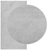 vidaXL Vloerkleed IZA laagpolig Scandinavisch 80x150 cm grijs