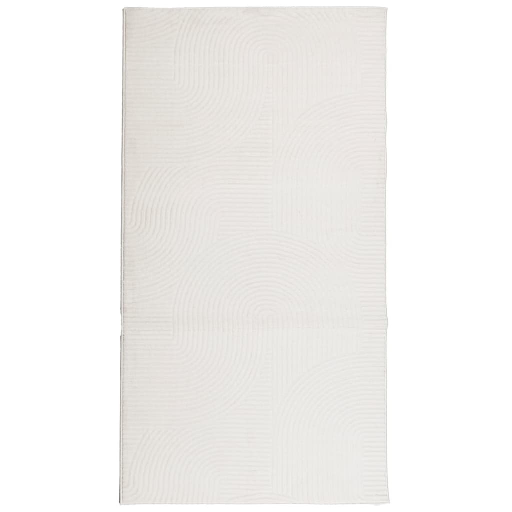 vidaXL Vloerkleed IZA laagpolig Scandinavisch 80x150 cm crèmekleurig