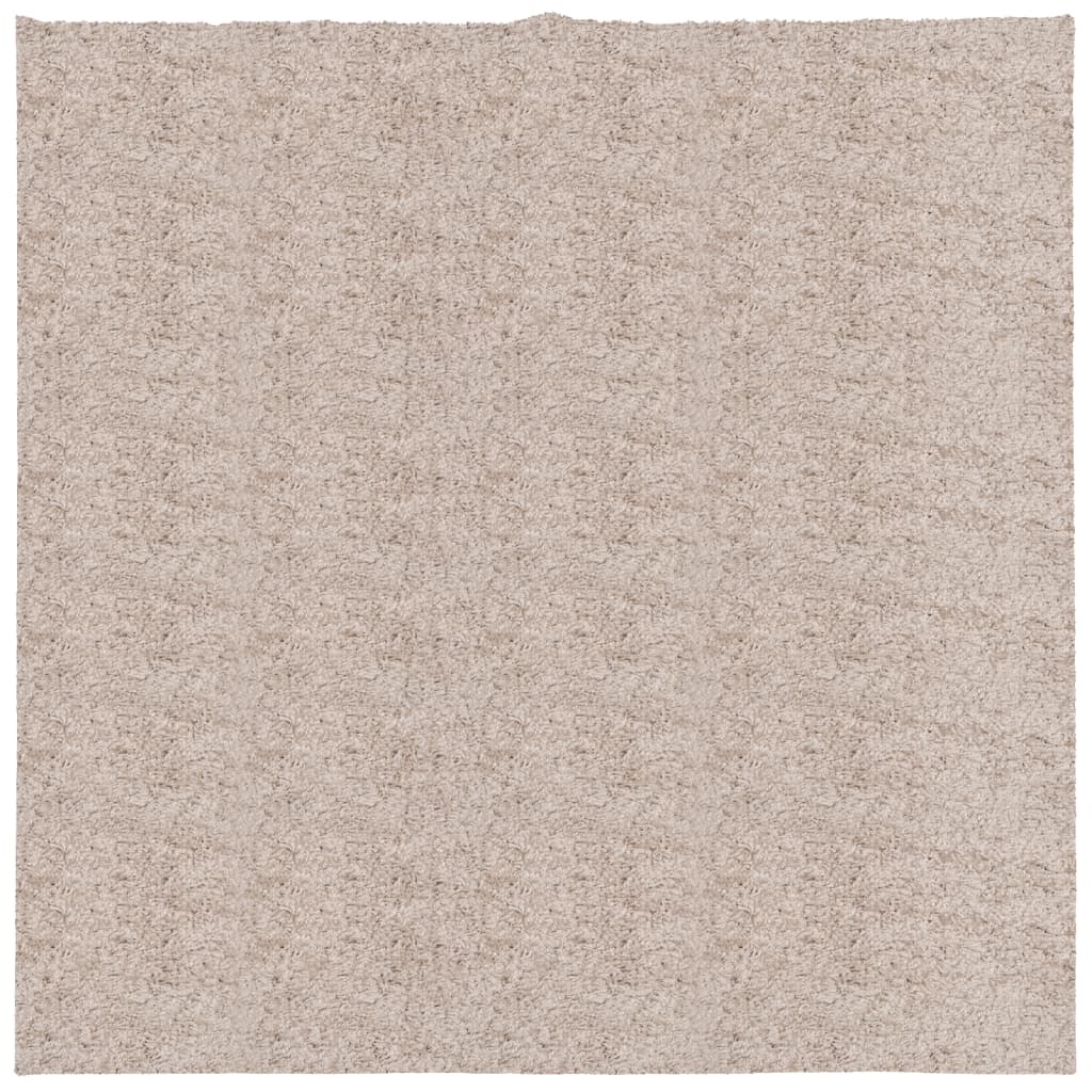 vidaXL Vloerkleed PAMPLONA shaggy hoogpolig modern 160x160 cm beige