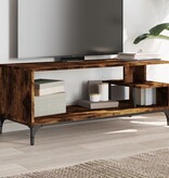 VidaXL Tv-meubel 102x40x41 cm hout en gepoedercoat staal gerookt eiken