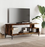 VidaXL Tv-meubel 102x40x41 cm hout en gepoedercoat staal gerookt eiken