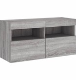 VidaXL Tv-wandmeubel met LED-verlichting 80x30x40 cm grijs sonoma