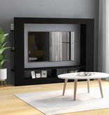 vidaXL Tv-meubel 152x22x113 cm spaanplaat zwart