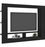 vidaXL Tv-meubel 152x22x113 cm spaanplaat zwart